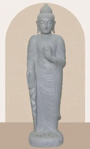 Product image of the product “Standing Buddha with Lotus Flower, ca. 153 cm H ”